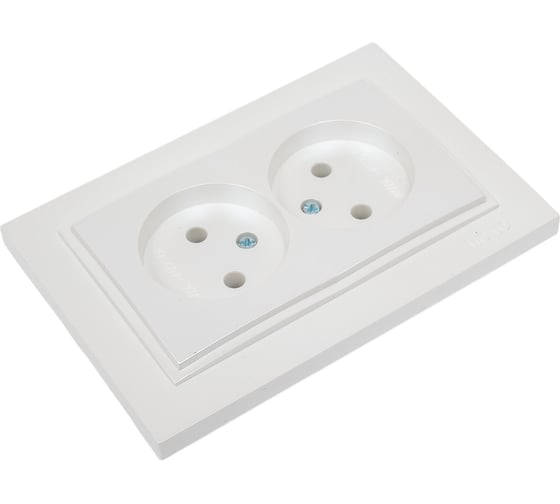 2-я розетка MONO ELECTRIC Despina без заземления, жемчуг 102-252505-121