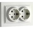 2-я розетка MONO ELECTRIC Despina с заземлением, жемчуг 102-252504-120 1