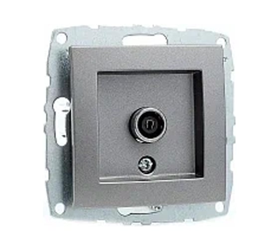 Механизм TV розетки MONO ELECTRIC L/D, с экраном, антрацит 500-002405-138
