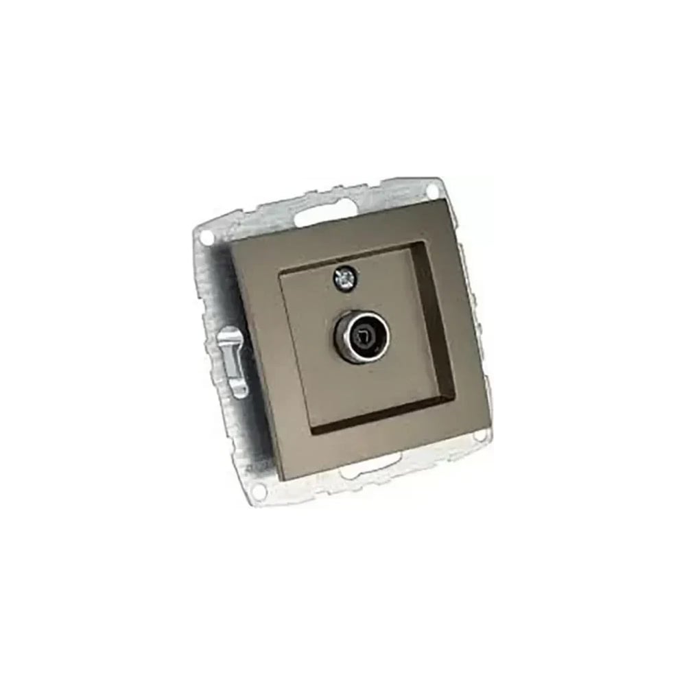 Механизм TV розетки MONO ELECTRIC L/D, с экраном, бронза 500-002305-138 ...