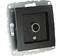 Механизм TV розетки MONO ELECTRIC L/D, с экраном, графит 500-002005-138