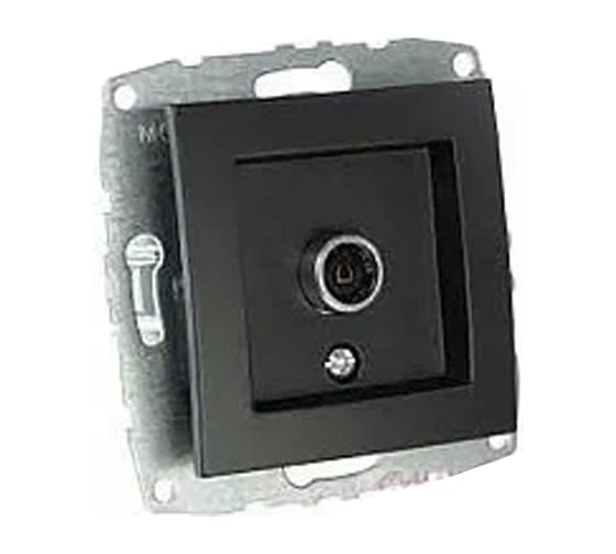 Механизм TV розетки MONO ELECTRIC L/D, с экраном, графит 500-002005-138