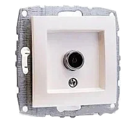 Механизм TV розетки MONO ELECTRIC L/D, с экраном, жемчуг 500-002505-138