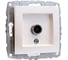 Механизм TV розетки MONO ELECTRIC L/D, с экраном, жемчуг 500-002505-138 1