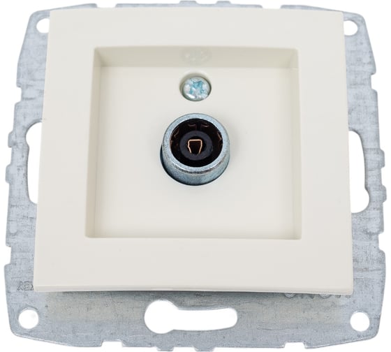 Механизм TV розетки MONO ELECTRIC L/D, с экраном, кремовая 500-001705-138