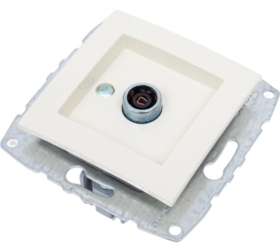 Механизм TV розетки MONO ELECTRIC L/D, с экраном, кремовая 500-001705-138