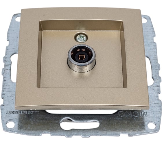 Механизм Tv розетки MONO ELECTRIC L/D, с экраном, титан 500-002205-138