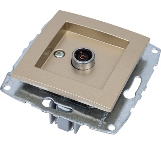 Механизм Tv розетки MONO ELECTRIC L/D, с экраном, титан 500-002205-138