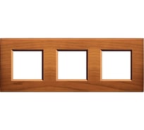Рамка прямоугольная Legrand Livinglight 3 поста, цвет американская вишня LNA4802M3LCA