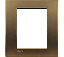 Рамка прямоугольная Legrand Livinglight 3+3 модуля, цвет бронза LNA4826BZ