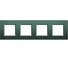 Рамка прямоугольная Legrand Livinglight 4 поста, цвет зелёный шелк LNA4802M4PK 1