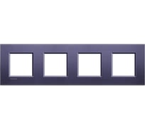 Рамка прямоугольная Legrand Livinglight 4 поста, цвет синий шелк LNA4802M4CB