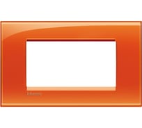 Рамка прямоугольная Legrand Livinglight 4 модуля, цвет оранжевый LNA4804OD