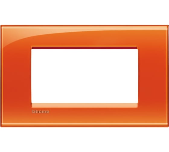Рамка прямоугольная Legrand Livinglight 4 модуля, цвет оранжевый LNA4804OD