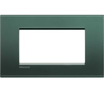 Рамка прямоугольная Legrand Livinglight 4 модуля, цвет зелёный шелк LNA4804PK