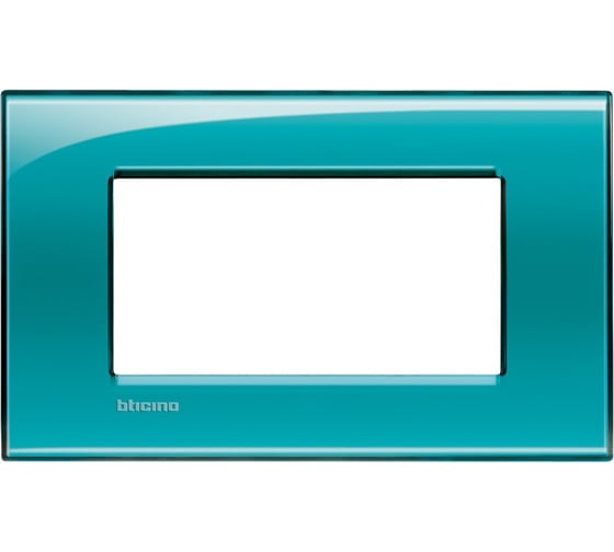 Рамка прямоугольная Legrand Livinglight 4 модуля, цвет зелёный LNA4804VD 1