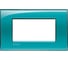 Рамка прямоугольная Legrand Livinglight 4 модуля, цвет зелёный LNA4804VD 1