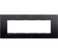 Рамка прямоугольная Legrand Livinglight 7 модулей, цвет антрацит LNA4807AR