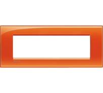 Рамка прямоугольная Legrand Livinglight 7 модулей, цвет оранжевый LNA4807OD