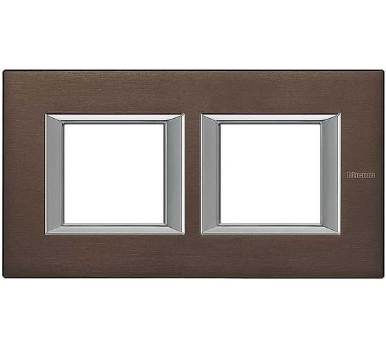 Рамка Legrand Axolute 2x2П 71мм горизонтальная, бронза HA4802M2HBR