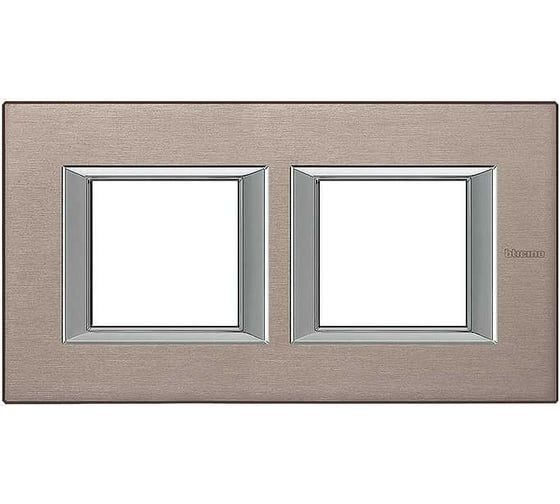 Рамка Legrand Axolute 2x2П 71мм горизонтальная, титан HA4802M2HNX