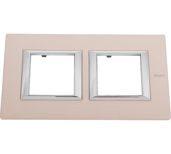 Рамка Legrand Axolute 2x2П 71мм горизонтальная, титан HA4802M2HNX 1
