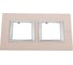 Рамка Legrand Axolute 2x2П 71мм горизонтальная, титан HA4802M2HNX 1