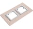 Рамка Legrand Axolute 2x2П 71мм горизонтальная, титан HA4802M2HNX 2