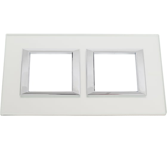 Рамка Legrand Axolute 2x2П 71мм горизонтальная, матовое стекло HA4802M2HVSA 1