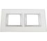Рамка Legrand Axolute 2x2П 71мм горизонтальная, матовое стекло HA4802M2HVSA 1