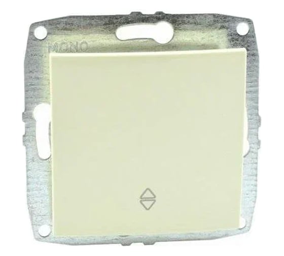 Механизм 1-клавишного выключателя с подсветкой MONO ELECTRIC L/D, кремовый 500-001725-101