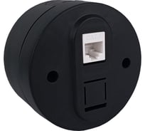 Розетка компьютерная 1-местная OVIVO (RJ45 CAT6), xONE, черный, 406-250000-229