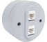 Розетка компьютерная 2-местная OVIVO (RJ45 CAT6), xONE, серый, 406-240000-230 1