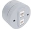 Розетка компьютерная 2-местная OVIVO (RJ45 CAT6), xONE, серый, 406-240000-230 2