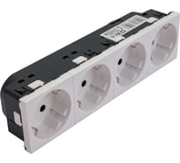 Розетка Legrand 4 x 2К+3 под углом 45° Программа Mosaic стандартная 077254