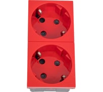 Розетка Legrand 2 x 2К+3 под углом 45° Программа Mosaic с механической блокировкой 077281