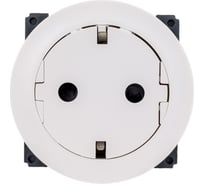 Розетка Legrand 2К+З с плоской лицевой панелью немецкий стандарт безвинтовые зажимы Программа Celiane белый 067166