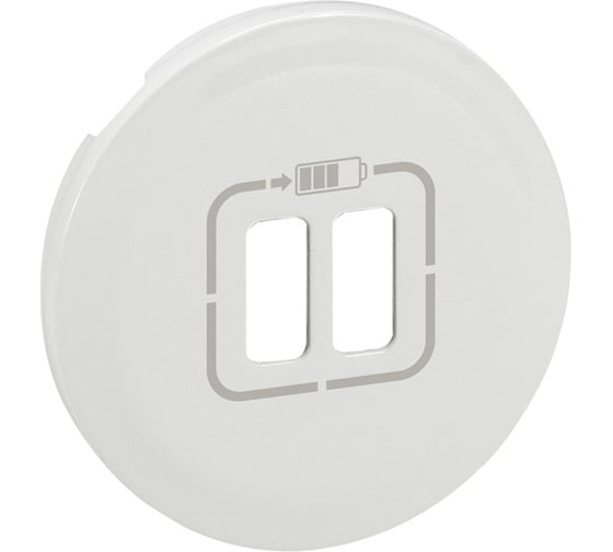 Лицевая панель Legrand Программа Celiane зарядное устройство 2 х USB 1500 мА, Кат. № 0 674 62 белый 068256