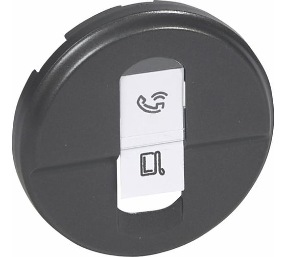 Лицевая панель Legrand Программа Celiane розетка RJ 45 UTP/FTP Кат. № 0 673 44/45 графит 067951 1
