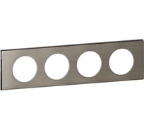 Рамка Legrand Программа Celiane 4 поста фактурная сталь 069104