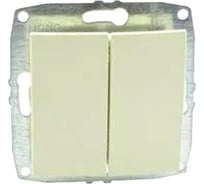 Механизм 2-клавишного выключателя MONO ELECTRIC L/D, кремовый 500-001725-102