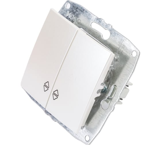 Механизм 2-клавишного проходного выключателя MONO ELECTRIC L/D, жемчуг 500-002523-111