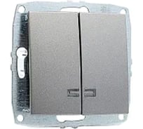 Механизм 2-клавишного выключателя с подсветкой MONO ELECTRIC L/D, антрацит 500-002425-103