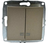 Механизм 2-клавишного выключателя с подсветкой MONO ELECTRIC L/D, бронза 500-002325-103