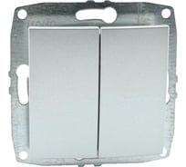 Механизм 2-клавишного выключателя MONO ELECTRIC L/D, серебро 500-002125-102
