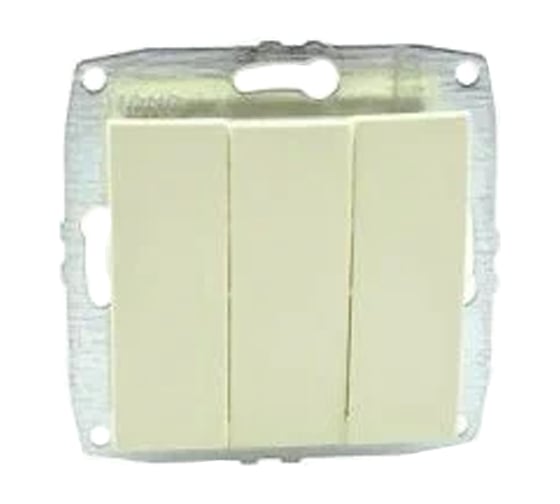Механизм 3-клавишного выключателя MONO ELECTRIC L/D, кремовый 500-001722-114
