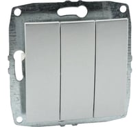 Механизм 3-клавишного выключателя MONO ELECTRIC L/D, серебро 500-002122-114