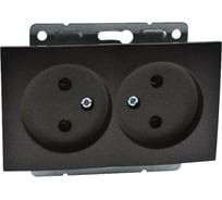 Механизм 2-ой розетки MONO ELECTRIC L/D, без заземления, графит 500-002005-121