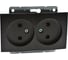 Механизм 2-ой розетки MONO ELECTRIC L/D, без заземления, графит 500-002005-121 1