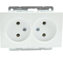 Механизм 2-ой розетки MONO ELECTRIC L/D, без заземления, слоновая Кость 500-000105-121